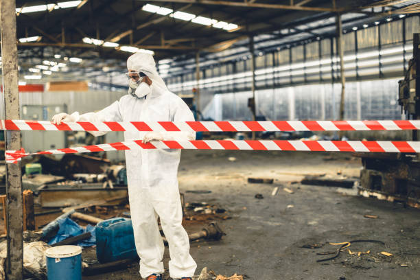 Professional Biohazard Cleanup technician working in Fruitland, NC